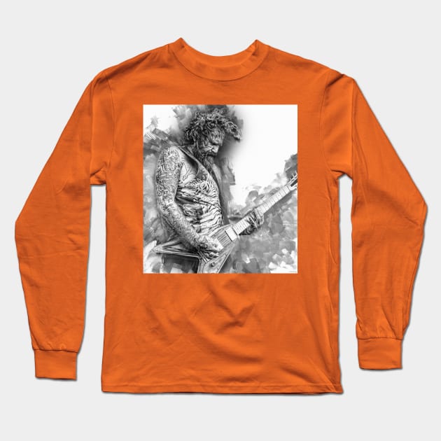 Brent Hinds Mastodon Long Sleeve T-Shirt by IconsPopArt